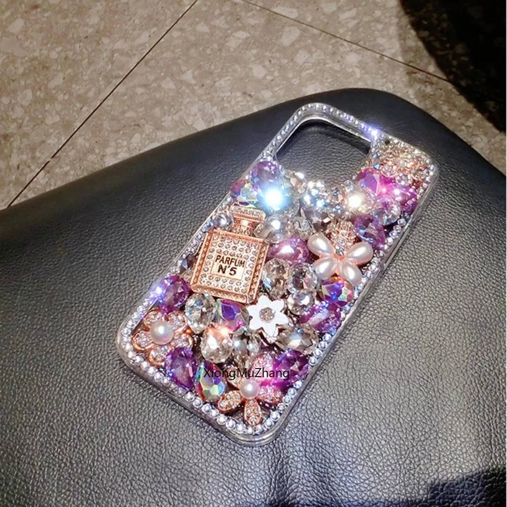 Роскошный Фиолетовый чехол со стразами на заказ для Nokia 6 3 5 4 2 1 8 7 Plus