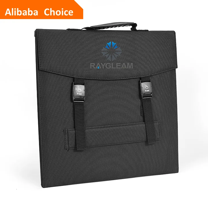 

New design ETFE mono black portable solar panel 100W foldable solar panel portable folding solar panel kit with power bank