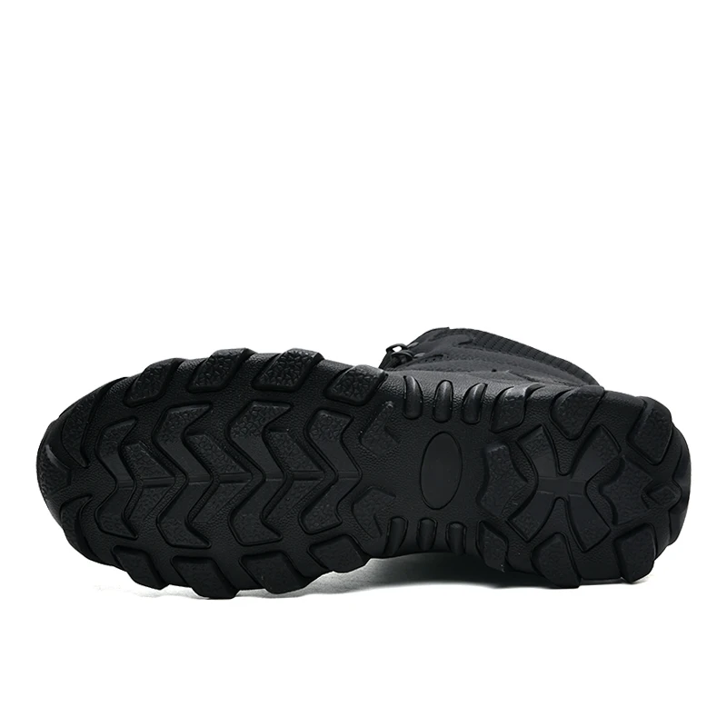 Men's Winter Fleece Warm Snow Boots Outdoor Leisure Hiking Shoes Field Training Field Training Military Boots 39-46#