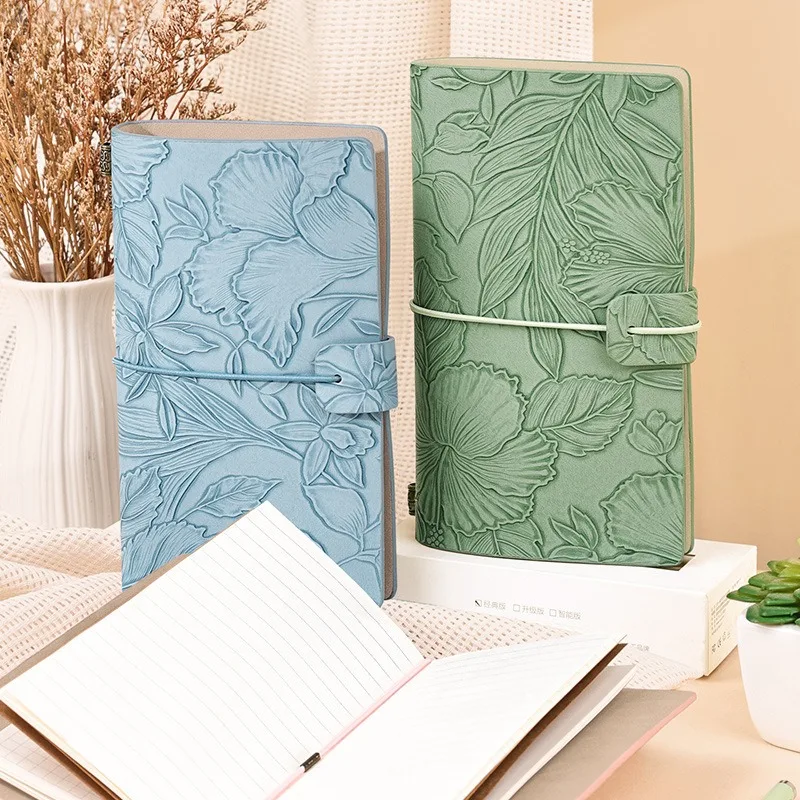 Свободный дневник A6 в виде листика яркий ретро стиле портативный блокнот с