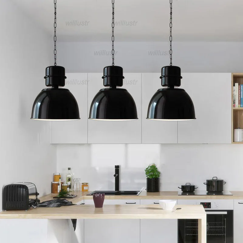 Винтажный металлический подвесной светильник в стиле ретро цвет макарон