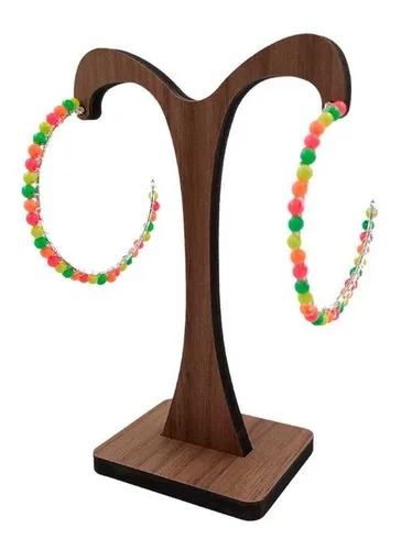 Large Display Tree for Earring In Nogal MDF.