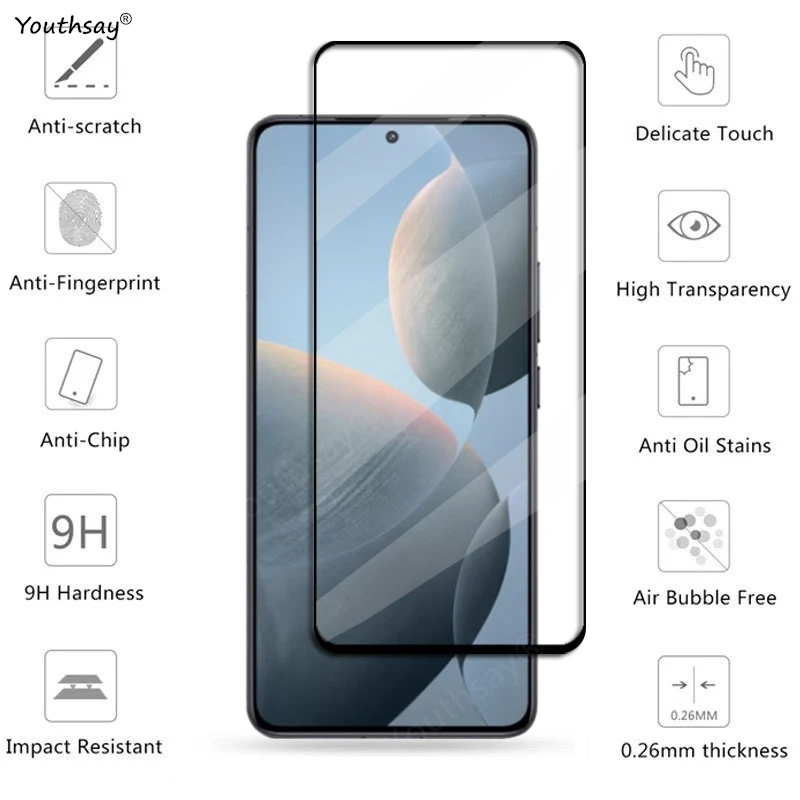 Полное покрытие стекла для Poco F6 закаленное стекло Xiaomi защитная пленка экрана