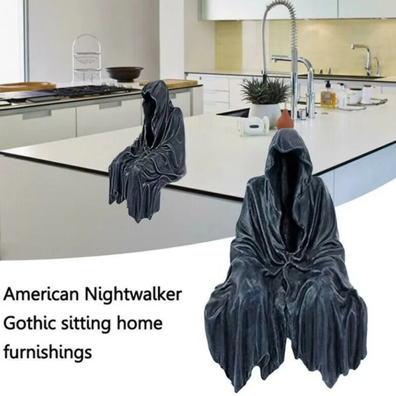 Полимерная скульптура мрачного Жнеца искусство декоративные настольные фигурки