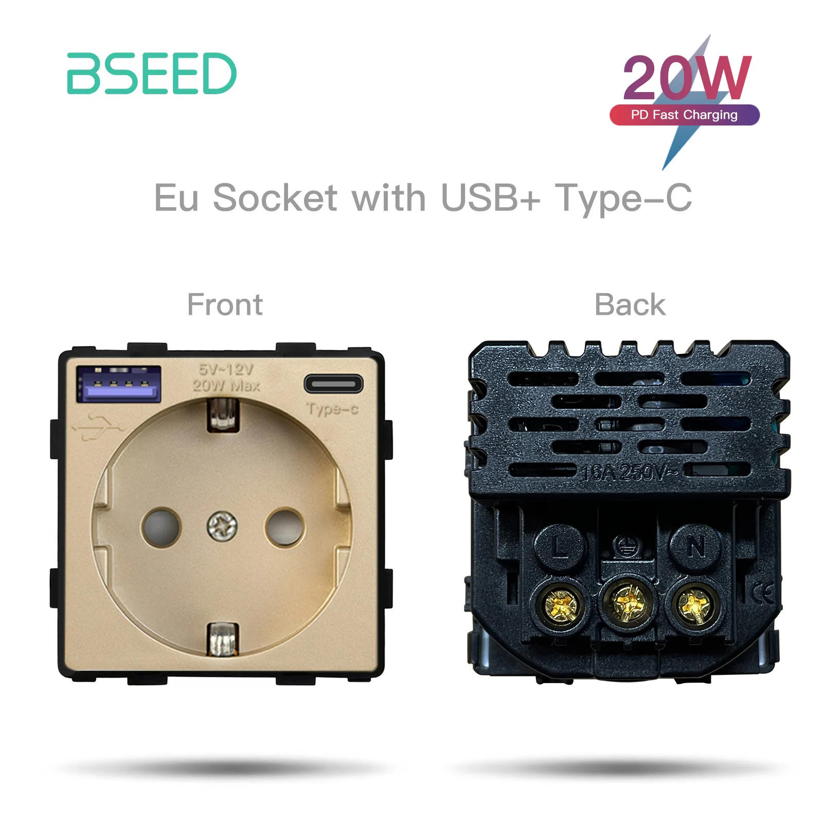 

Кнопочный выключатель Bseed USB Type-C