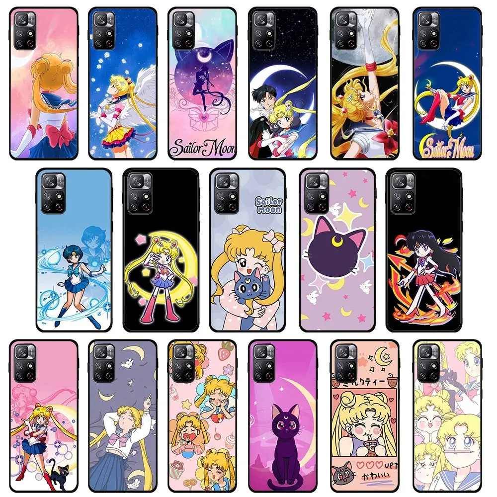 Женская силиконовая моряка moons для Redmi Note 9 9T 9S 10 10S 10T 11 11S Pro Max