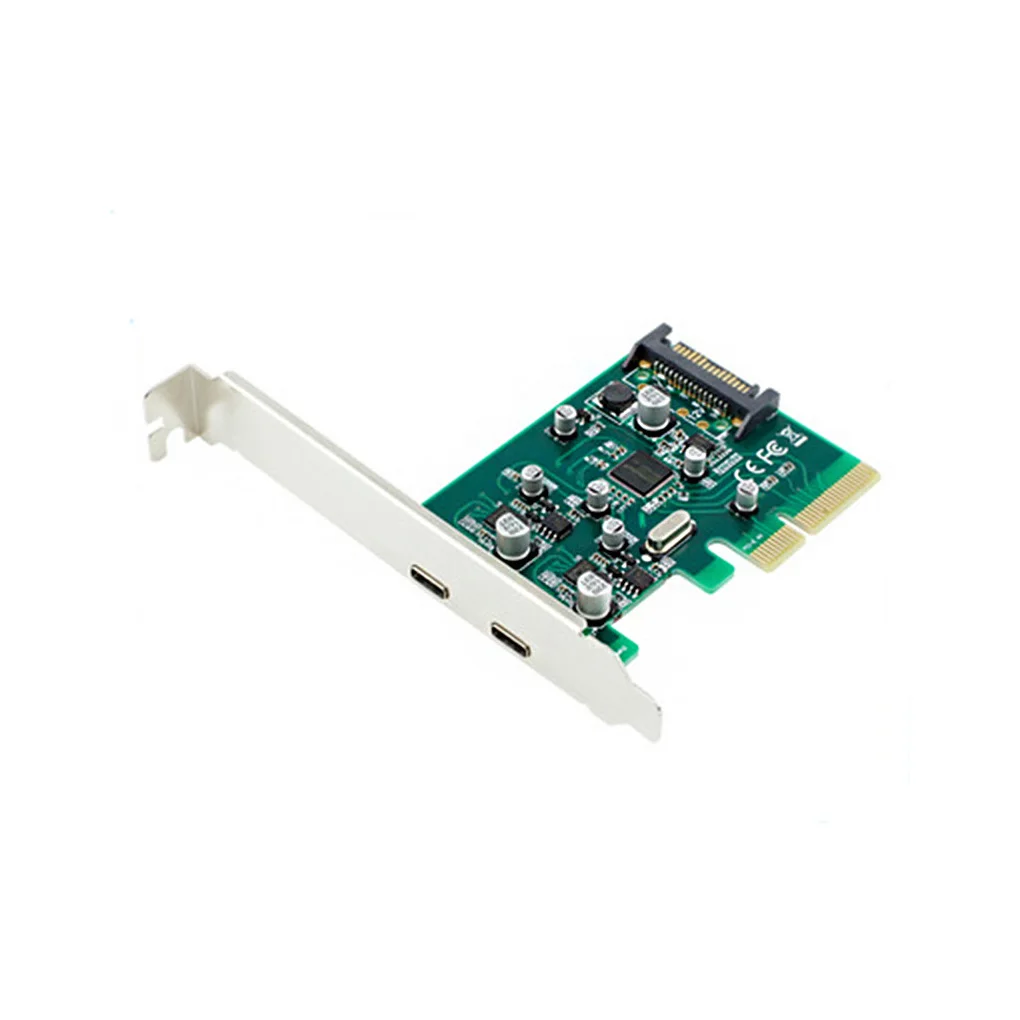 

PCI-E to 2 Port USB3.1 Type-C Conversion Card Express Cards Durable Heat-resistance Converter Adapter Computer Accessories