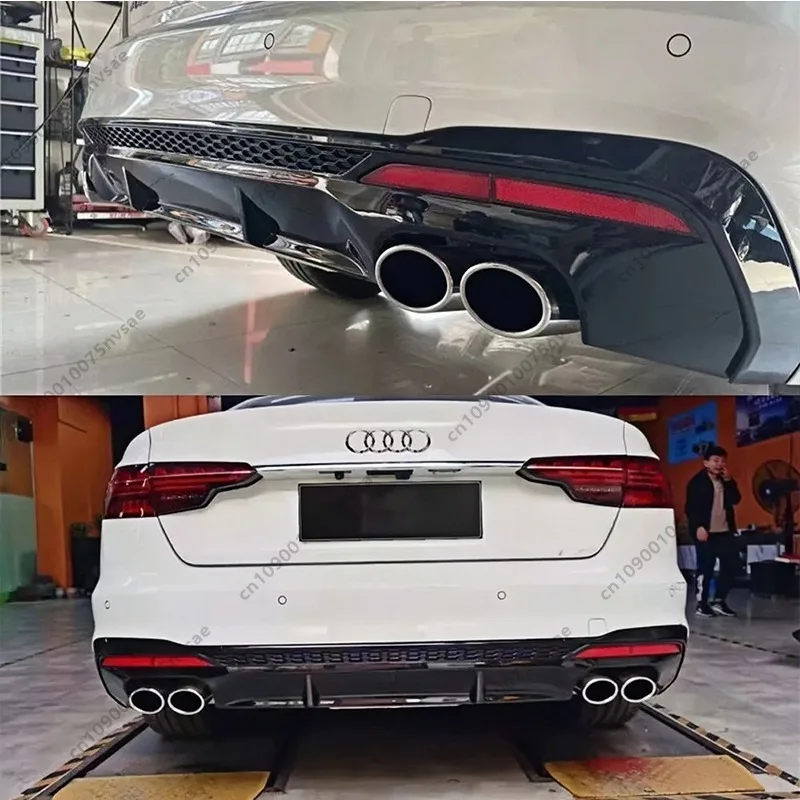 Фото Для Audi A4 S-Line S4 B9.5 B9 Facelift Saloon / Avant 2020-2025 (не для A4 Standard) Автомобильный задний бампер, балдахин, диффузор Bodykit №3