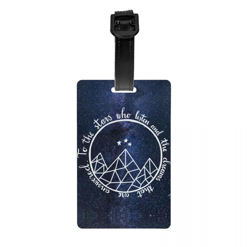 

Пользовательский ACOTAR со звездами, которые слушают бирку для багажа с именной картой, Обложка для личной безопасности, бирка для дорожной сумки, чемодана