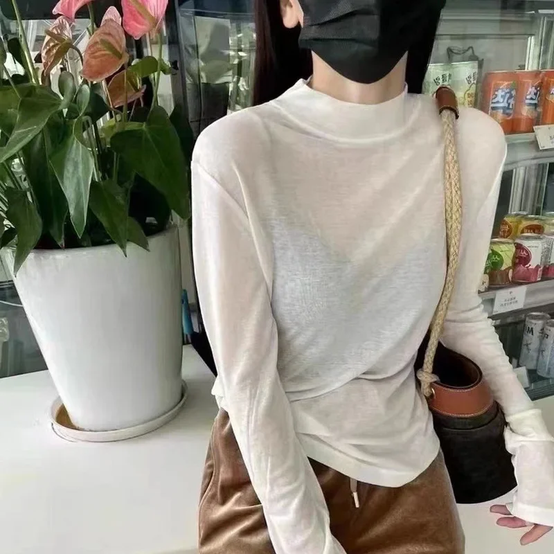 Стильная внутренняя женская трикотажная футболка с базовым слоем новинка 2024