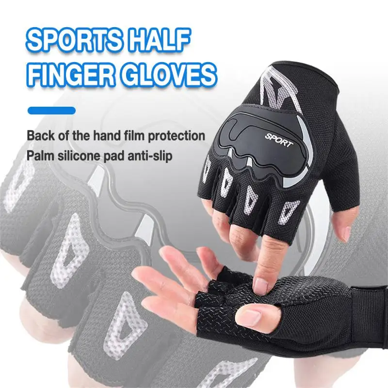 

Motorcycle Gloves Fingerless Men's Cycling Gloves Anti-Slip Shock Half Finger Bicycle Gloves Man Women Guantes Para Moto