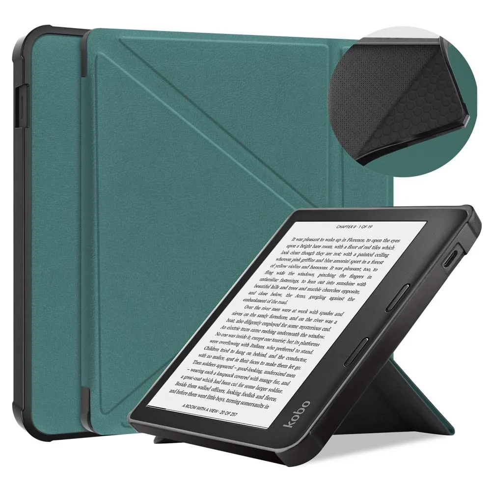 

for KOBO Libra 2 Sage E-reader Case Stand Triangle Holder Shockproof Sleep Wake Smart Cover Magnet Flip Sleeve Protective Shell