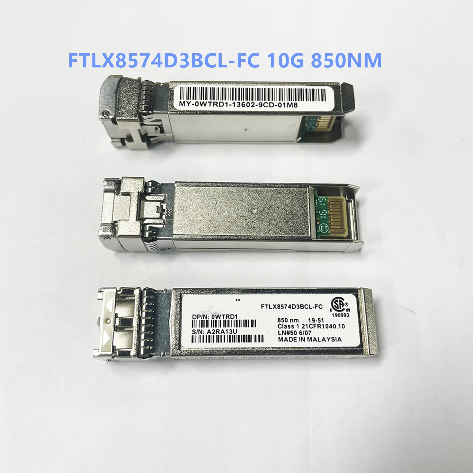 0N743D 0WTRD1 03G84K SFP-10G-SR/FTLX8571D3BCL FTLX8571D3BCL-FC FTLX8574D3BCL-FC FTLX8574D3BCL-DL/10G SR Module Optical Fiber