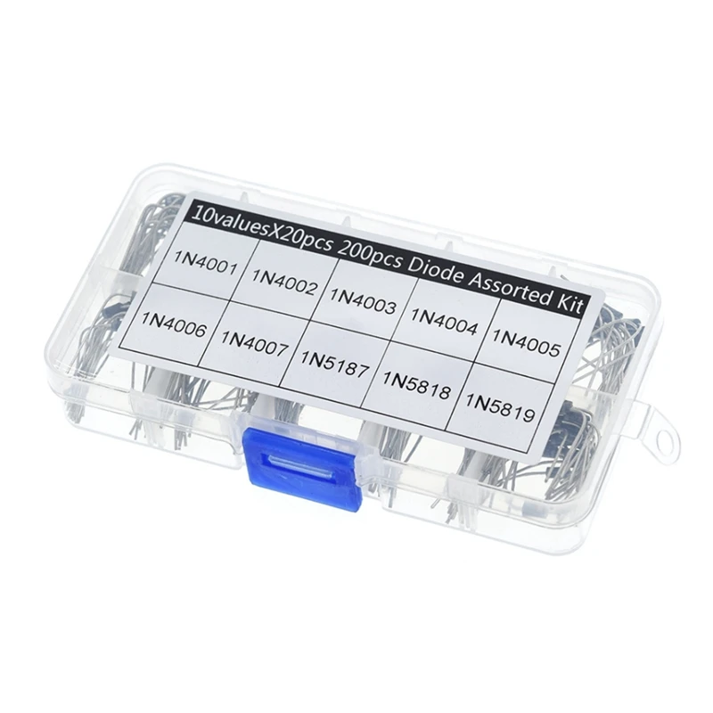 

200 шт., выпрямительный диод в ассортименте, электронный комплект 10 значений, электронная лампа 1N4001-1N4007 1N5817-1N5819