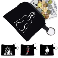 graphics print coin purses zipper coin wallet mini short purse card holder change purse for man clutch wallets fashion women bag