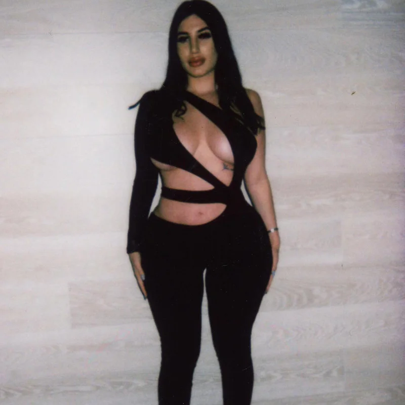 

Sylph Long Sleeves One Shoulder Cut Out Jumpsuit Bodycon Sexy Streetwear Party Club Outfits Fiteness Wholesale Drop Shipping