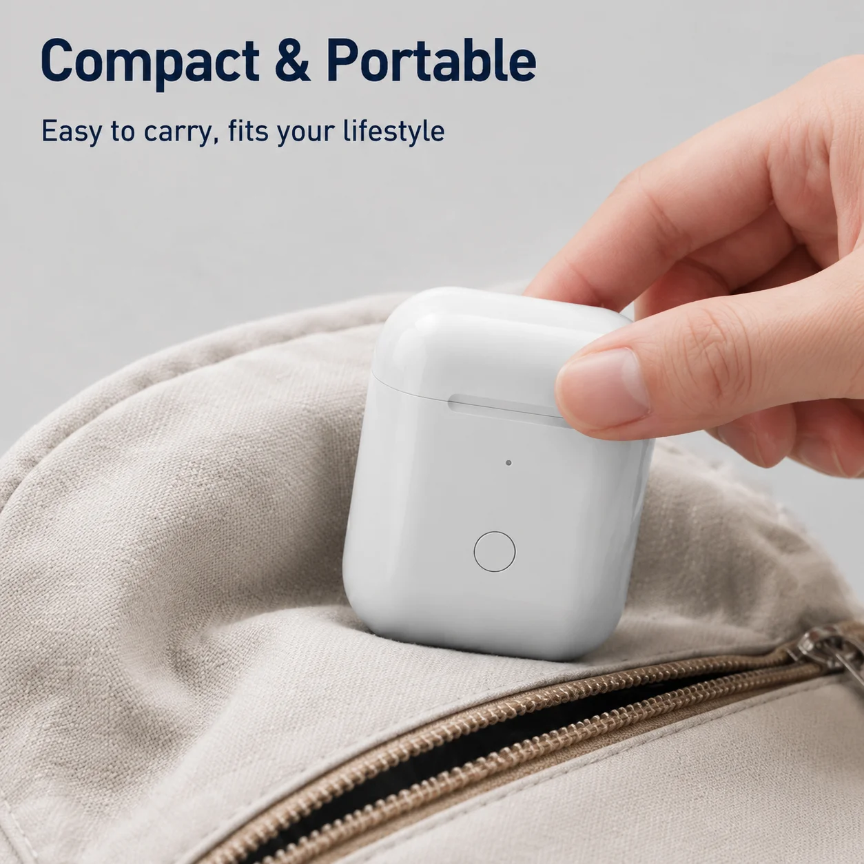 Фото Сменный зарядный чехол для AirPods 1/2 поколения, 700 мАч, беспроводная и проводная зарядка, функция автоматического сопряжения, светодиодный индикатор заряда батареи №2