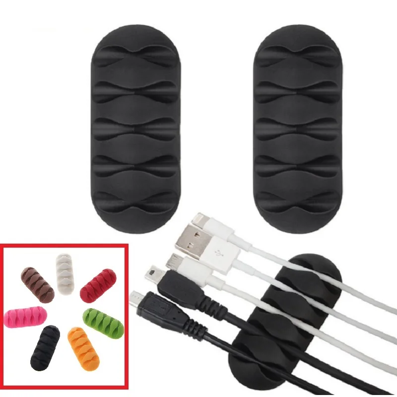 

Cable Organizer USB Cable Management Winder Desktop Tidy For Headphone Phone charging cable wire organizer