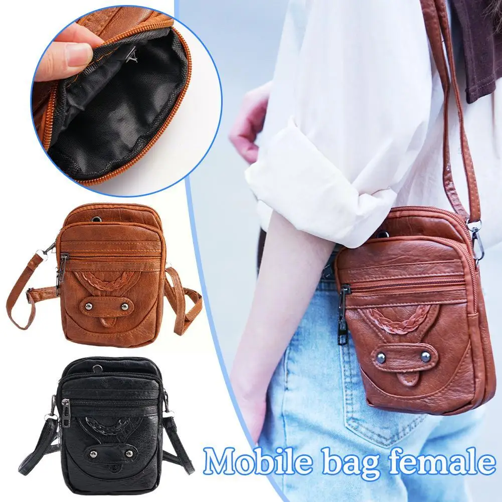 

Новые женские сумки, модная сумка через плечо, кошелек для сотового телефона, женская маленькая сумка через плечо, винтажная сумка с клапаном A1z1