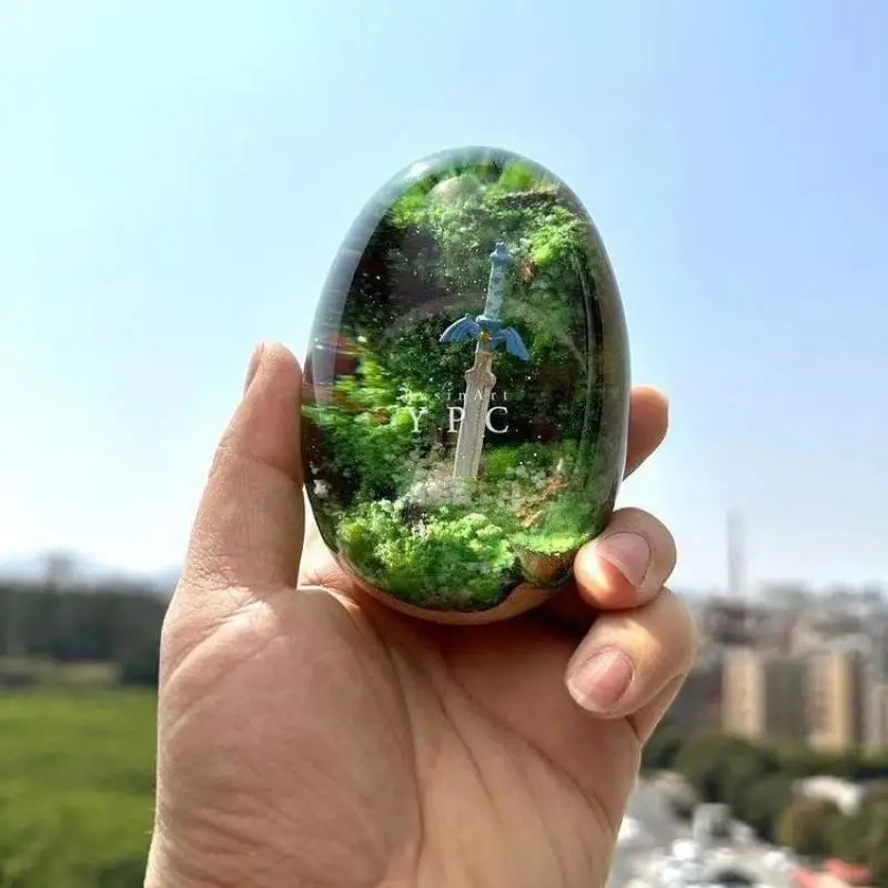 

New Zelda Legend Series Link Master Sword Resin Model Crystal Dragon Egg Link Legend Game Table Decoration Toy Birthday Gift