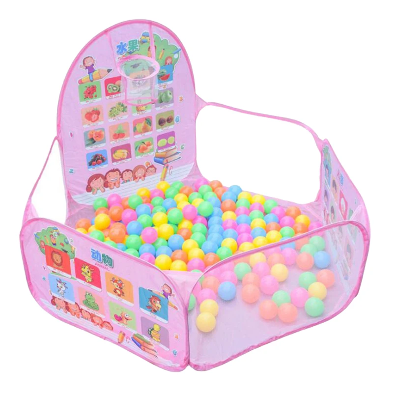 

Ball Pool With Basket Children Toy Ocean Ball Pit Baby Playpen Tent Outdoor Toys For Children Ballenbak(have Not ball)