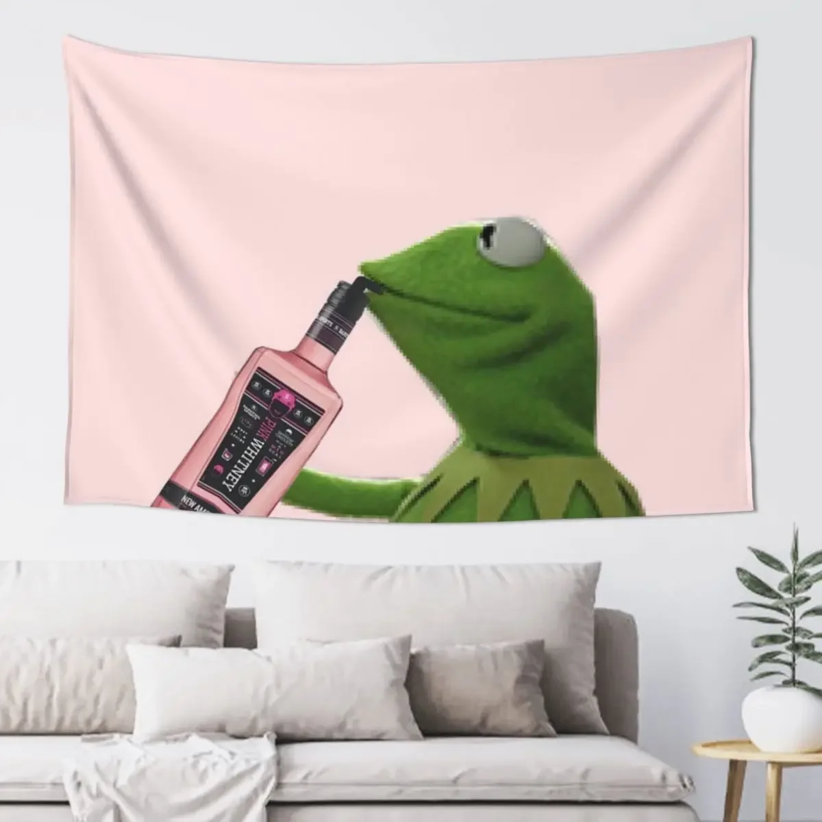 Кермит розовый белый гобелен предметы украшения стены на заказ японский декор
