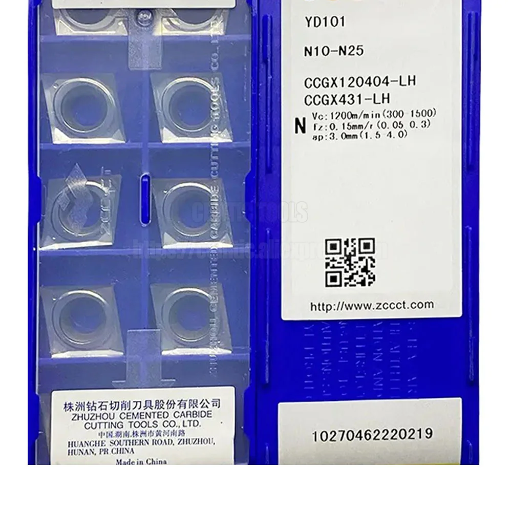 

CCGX120404-LH (10 шт./лот) YD101 YBG102 ZCC CCGX 120404 LH инструмент из цементированного карбида, токарная пластина для алюминиевого сплава