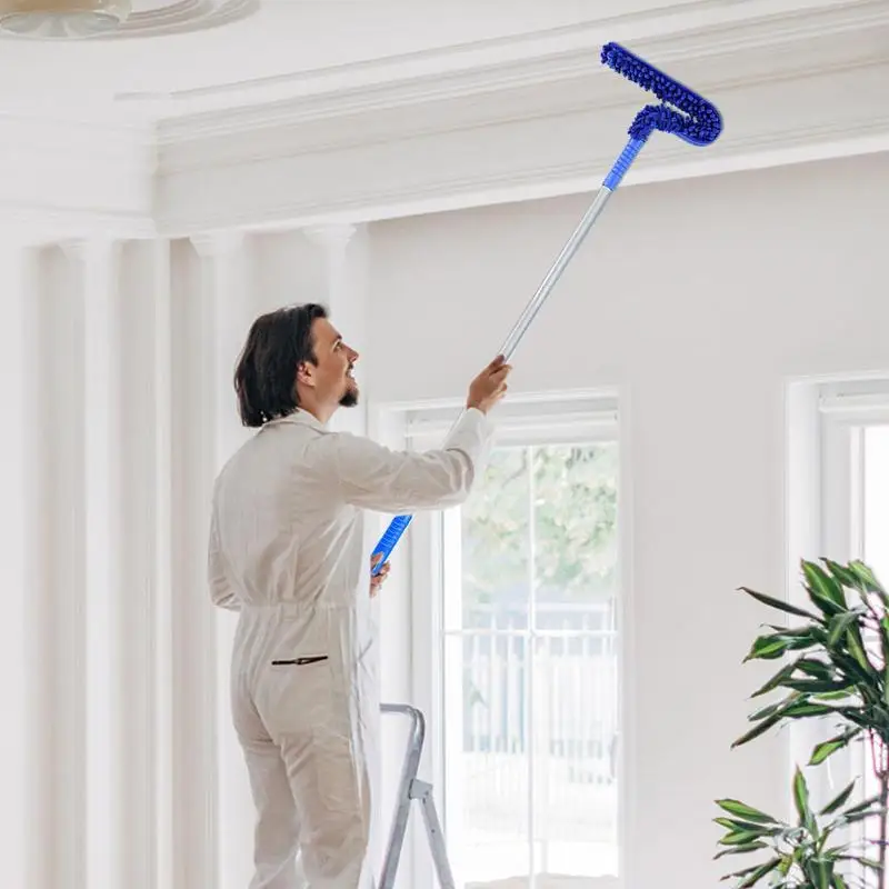 

Ceiling Fan Duster Removable Absorb Dust Collector Washable Brush Head Dusting Kit Flexible Dusting Cleaning Brush Cobweb Duster