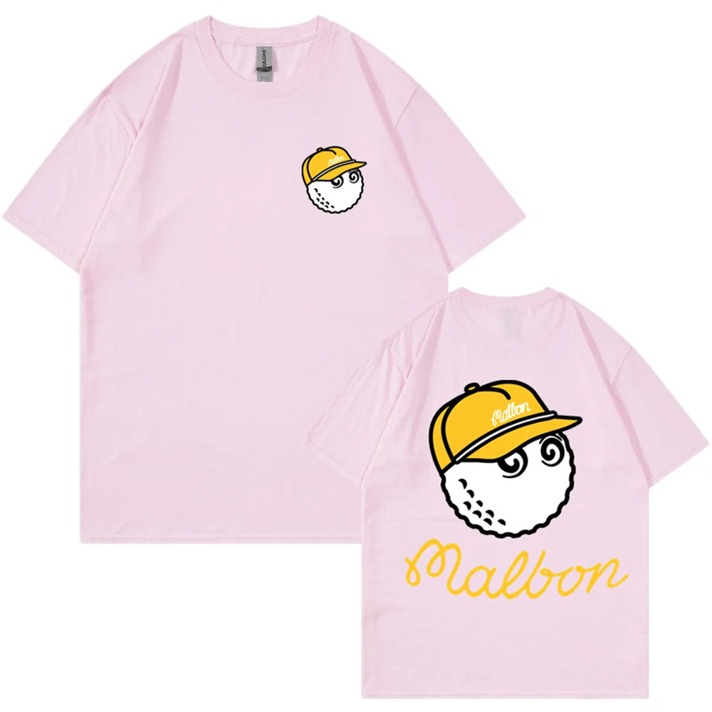 

Fashion Brand Malbon Golf T-shirt Men's and Women Hat Short Sleeve Fashion Cotton Pullover Loose Couple Korean Oversized T-shirt