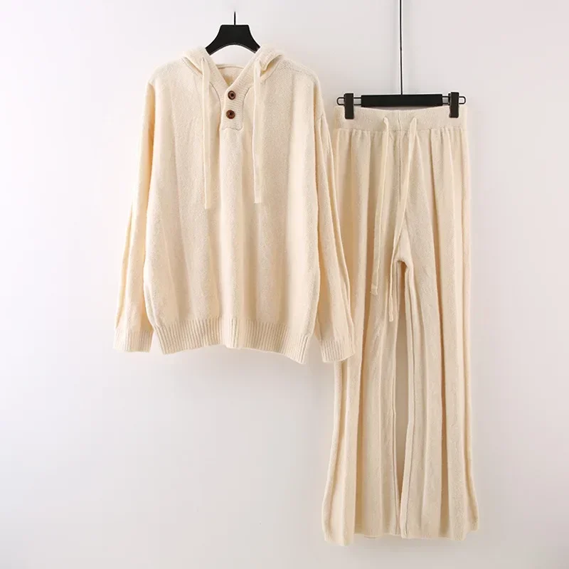 SuperAen осень и зима 2024 новый женский повседневный свободный вязаный пуловер с