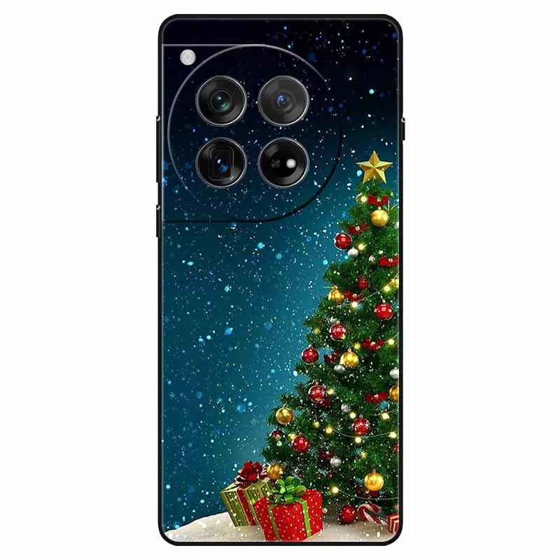 Рождественские чехлы для телефонов OnePlus 12 защитный чехол-бампер силиконовый