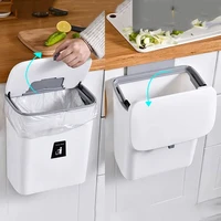 7l trash can for kitchen wall mounted with lid bucket garbage recycle rubbish bin for kitchen dustbin bathroom waste bin