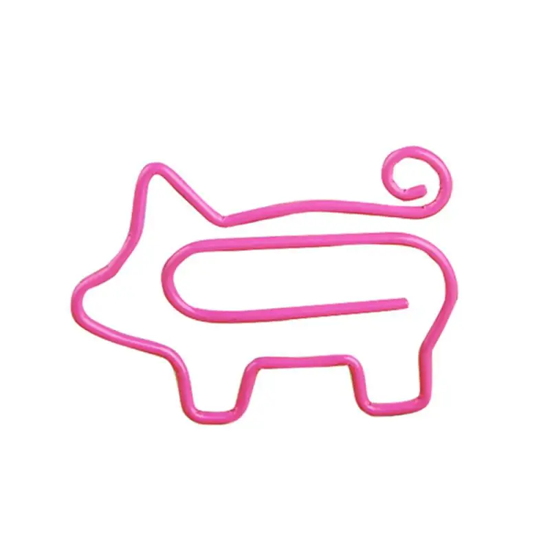 Милая мультяшная закладка со свиньей и животными скрепка для бумаг полые