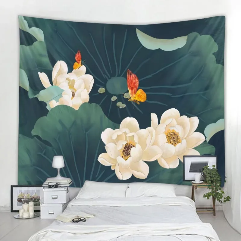 Декоративный богемный Коврик для йоги в виде листьев лотоса