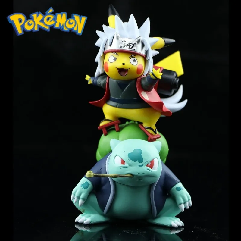 

12cm Pokemon Pikachu Model Dolls Figurines Cosplay Naruto Jiraiya Bulbasaur Action Figure Cute Anime Statue Collectible Toys