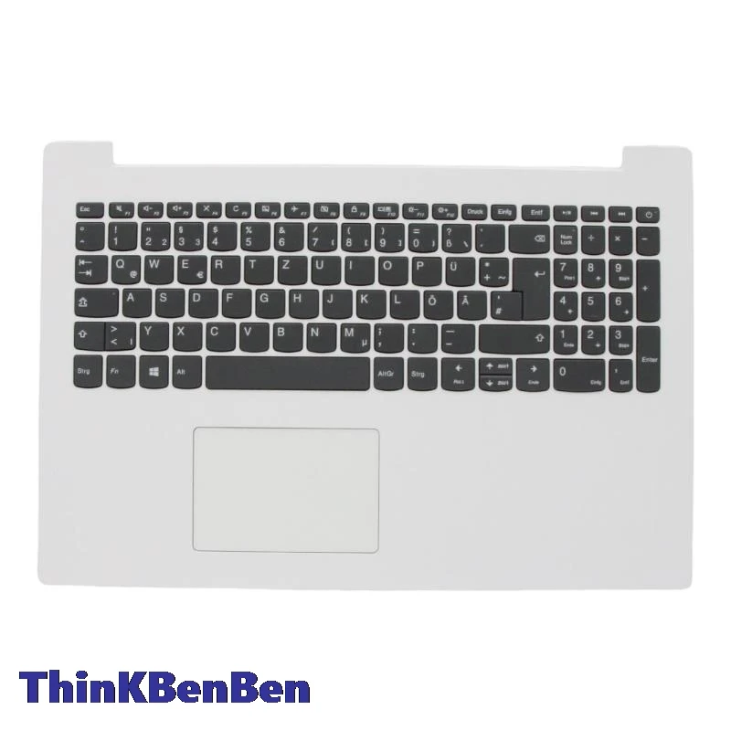 DE немецкая клавиатура белый верхний чехол упор для рук ноутбука Lenovo ideapad 330 15 ARR ICN