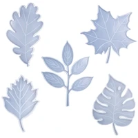 1pcs palm trees leaf coasters silicone mold maple leaves epoxy resin mould for hand craft ornamentation home table decoration
