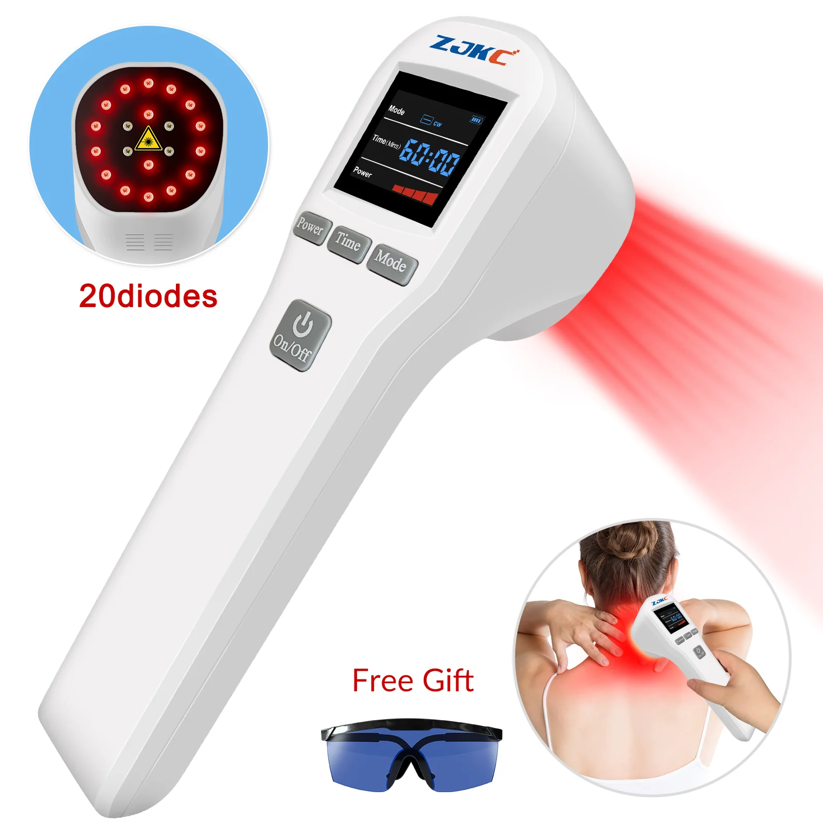 Лазерная фототерапия ZJKC устройство для лечения боли в коленях у людей и домашних