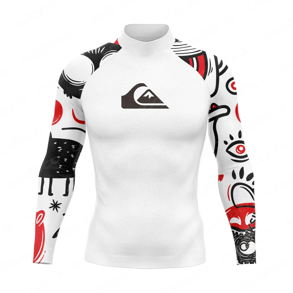 

Новые мужские футболки для серфинга с длинным рукавом, плотный купальник для пляжа, Быстросохнущий купальник с защитой от УФ-лучей, одежда для серфинга и дайвинга