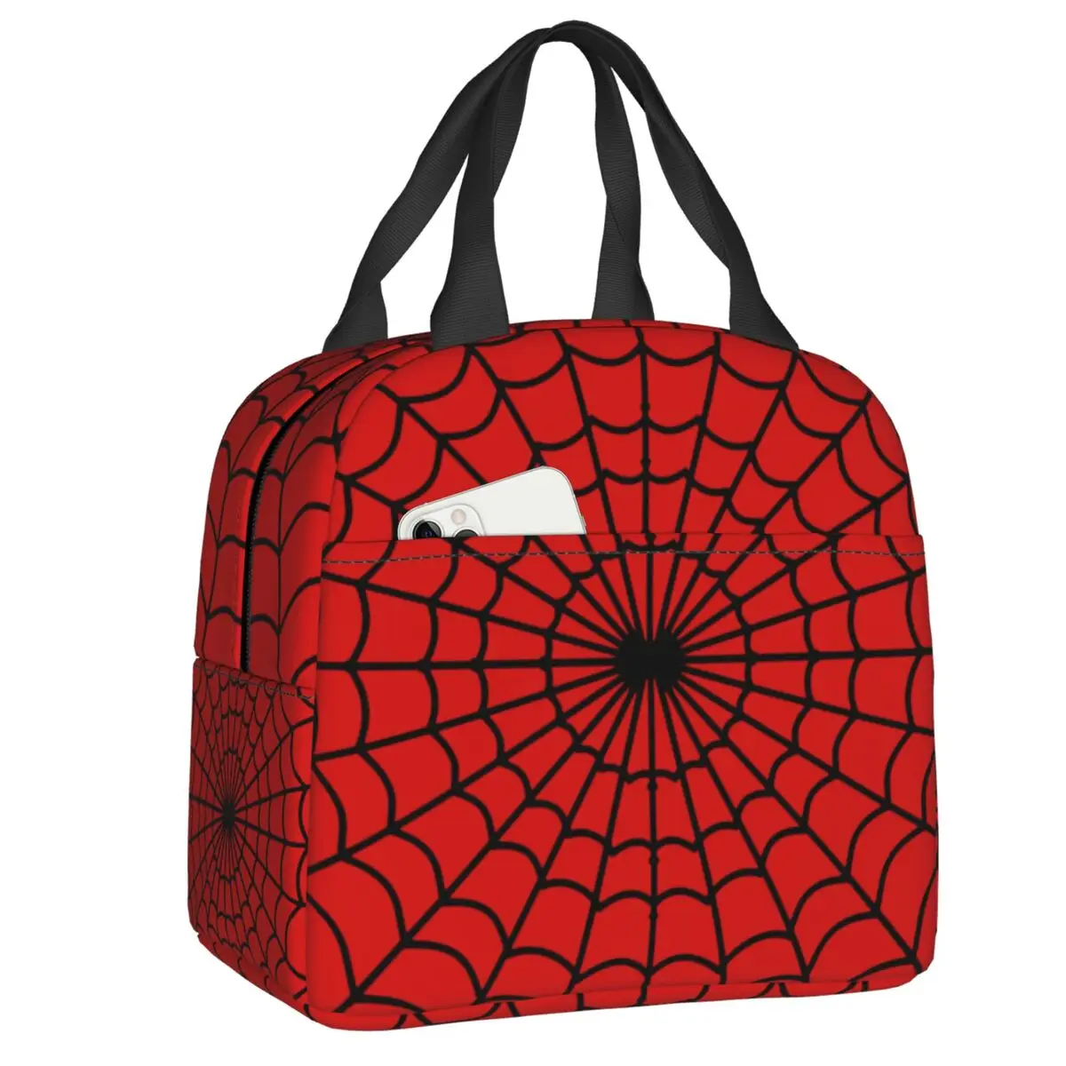 

Spider Web Thermal Insulated er Lunch Bag Women Resuable Lunch Tote Box for Outdoor Camping Travel Food Picnic Bags