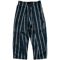 21aw kapital hirata hohiro japanese fashion mens and womens two color cotton linen stripe breathable casual pants loose