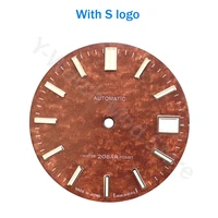 high quality nh35 grand gs dial with s logo orange dial nh36 color fit gs watch dial gs logo fit nh36skx007skx009