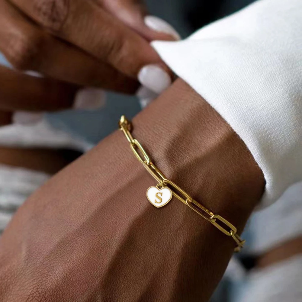 Женский классический браслет из нержавеющей стали с разноцветными ...