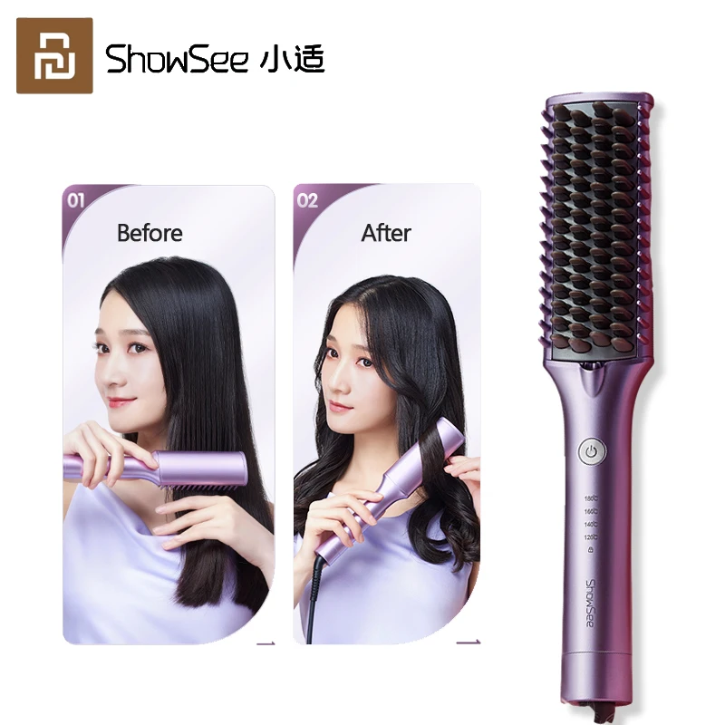 Youpin Showsee Straight Hair Comb Anion Constant Temperature Hair Care Automatic Power Off Hair Straightener Flat Irons