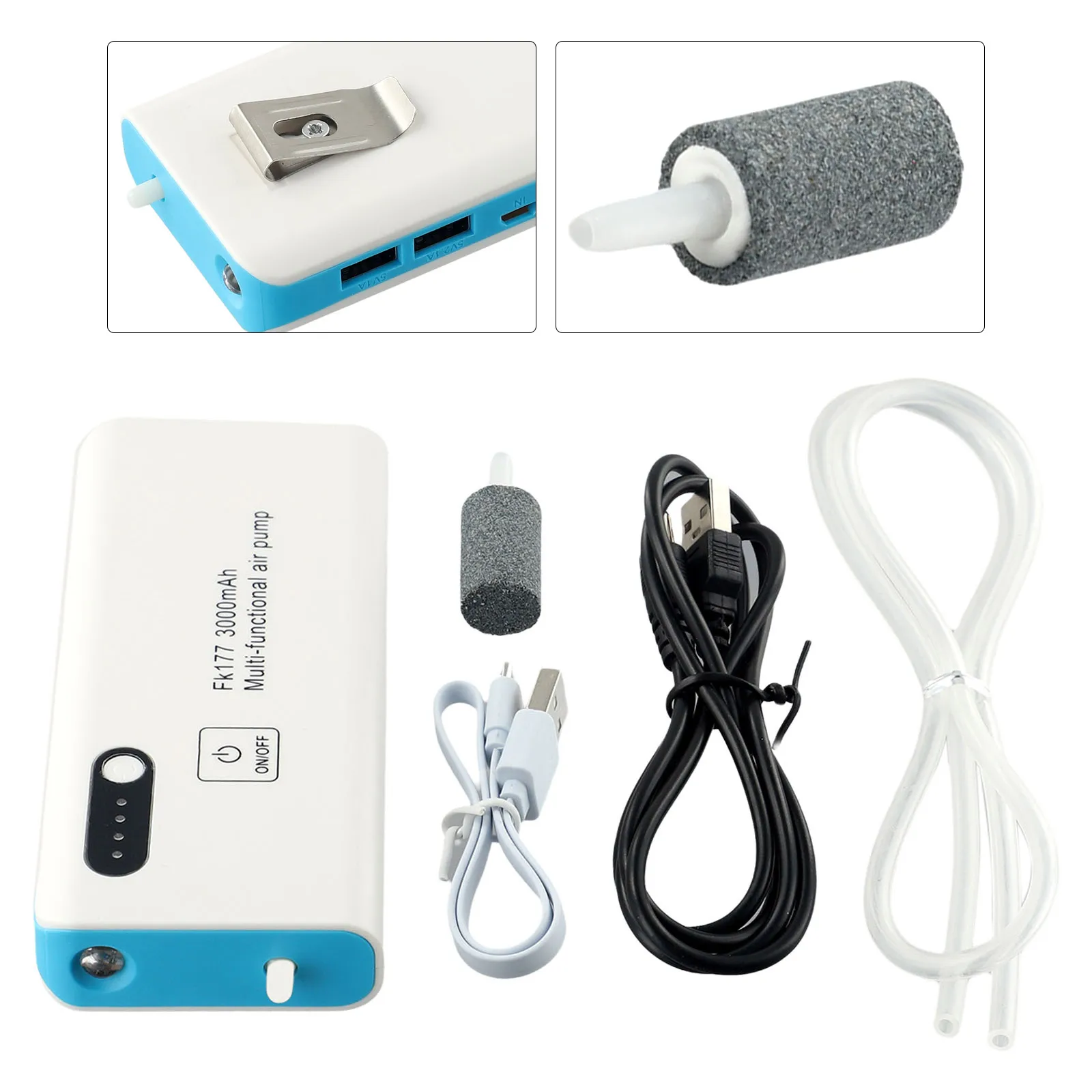

14*6*2.2cm Oxygen Pump Oxygen Pump 1PCAeration Pump 1PCBubble Stone High Quality Practical To Use ABS Durable Oxygen Pump