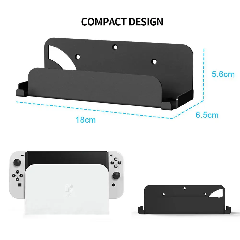 Portable Wall Mounting Stand Holder Dock Storage Bracket Protective Accessories Compatible For Switch Oled Host NS Tv Box