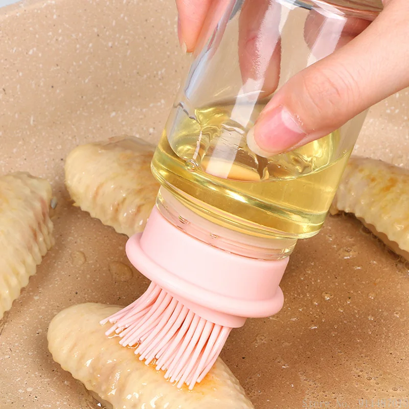 

Щетка для масла с бутылочкой, встроенный бытовой высокотемпературный силиконовый кухонный инструмент, щетка для барбекю