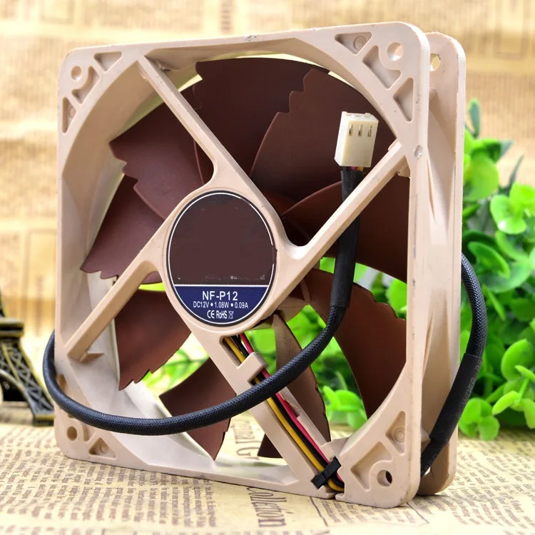 

Brand new original NF-P12-1300 12CM 12V 0.09A 1.08W 3-wire cooling fan