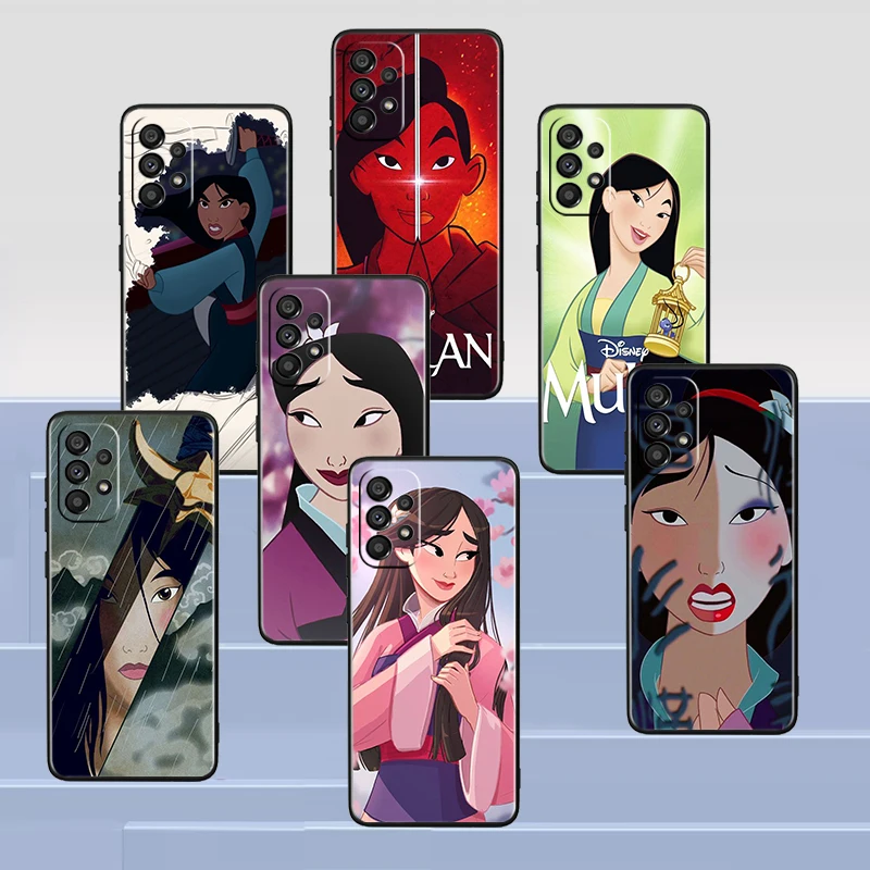 

Girl Mulan For Samsung A53 A52 A54 A13 A12 A32 A71 A33 A73 A72 A51 A21S A04 A03 5G Black Phone Case Cover