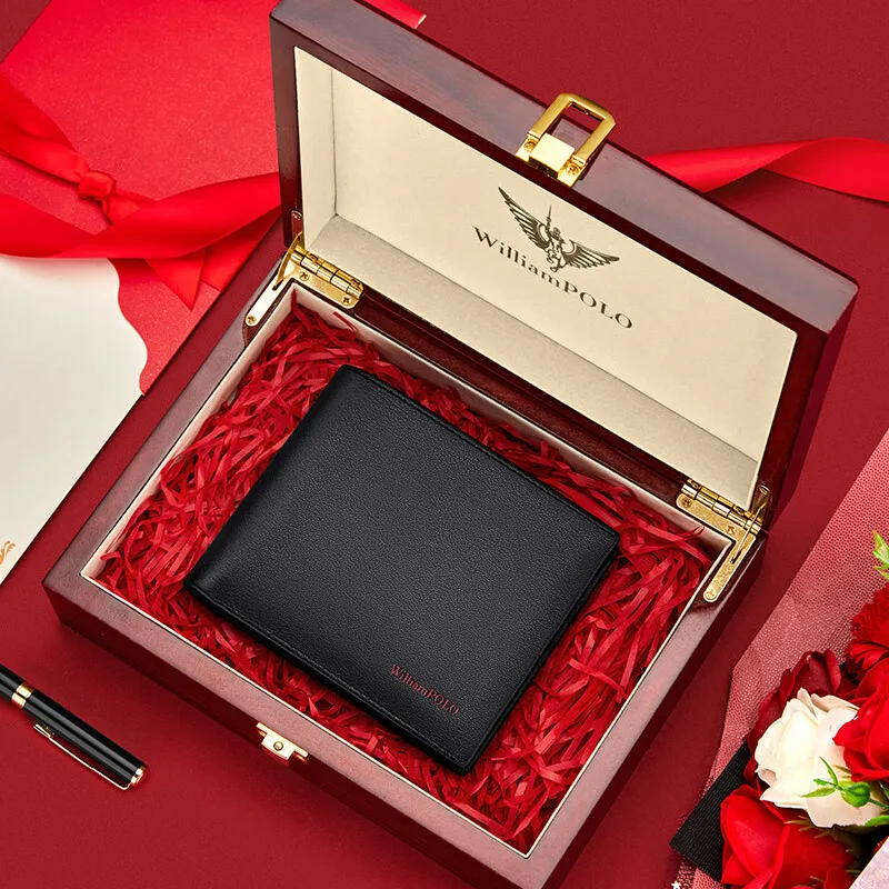 

Wallet Men's Short Real Cowhide Card Holder Multi-card Slot Thin and Light Money Clip wallet for men wallet for women